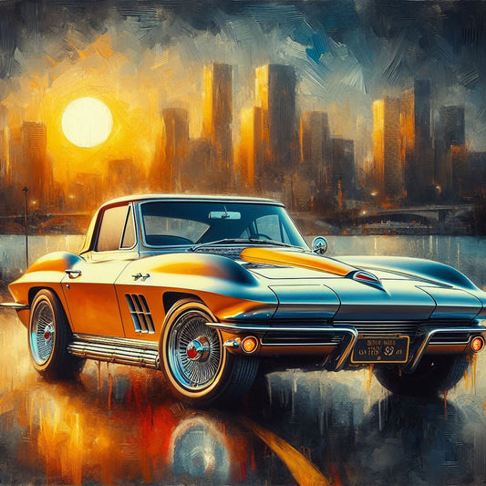 Cars metal print