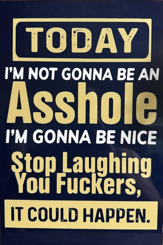 Asshole metal print